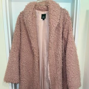 Teddy bear jacket - mauve